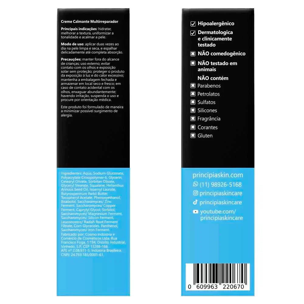 Creme Calmante Multirreparador 17,5% Mix de Ativos Principia CM-01 - Image 2